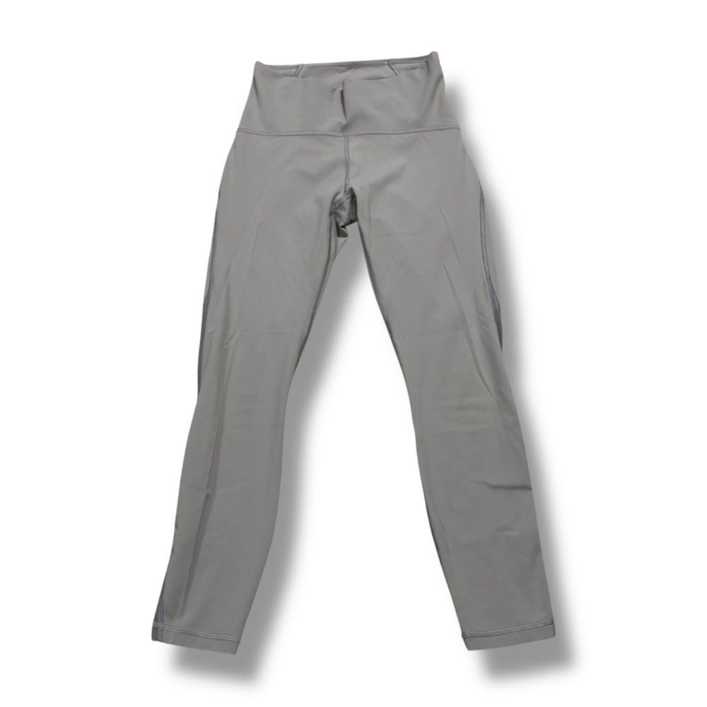 Lululemon Wunder Train Mesh Panel Leggings Gray 6 Gym Core Training Fit